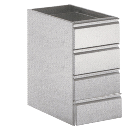 cassettiera 4 cassetti, 400x540 mm