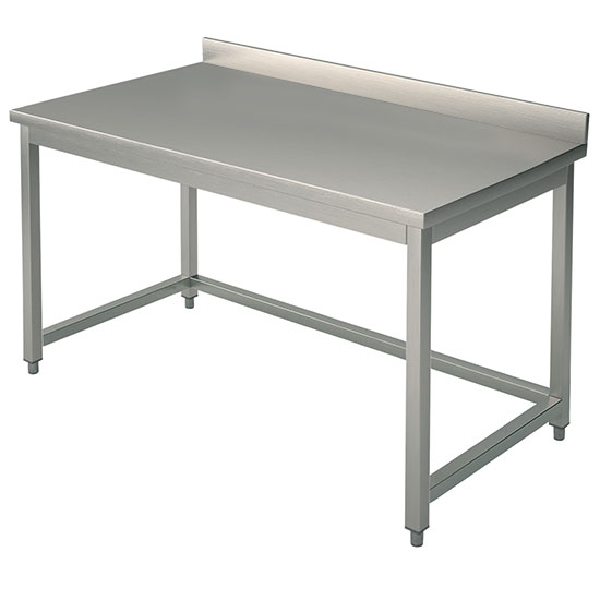 Tavolo da lavoro senza ripiano, con alzatina, 700x600 mm