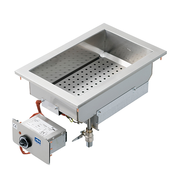 bagnomaria elettrico ad incasso, 1 vasca GN 1/1 h=150 mm