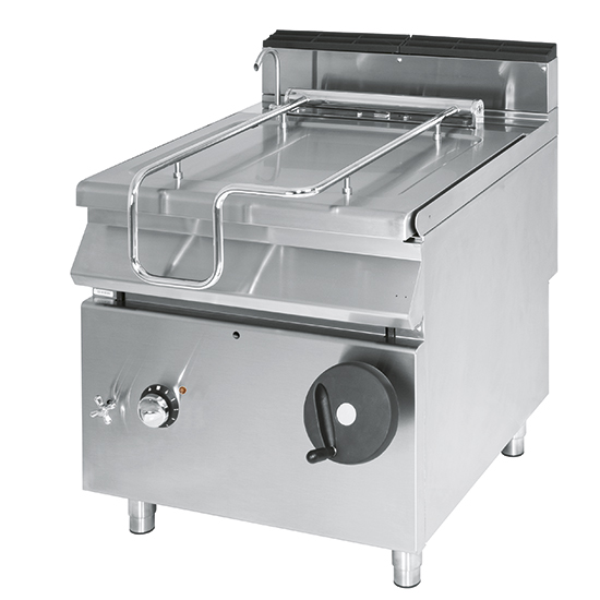 Brasiera ribaltabile gas, capacità 120 litri, vasca inox
