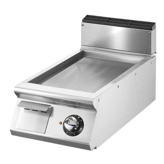 Fry-top elettrico versione top, piastra liscia