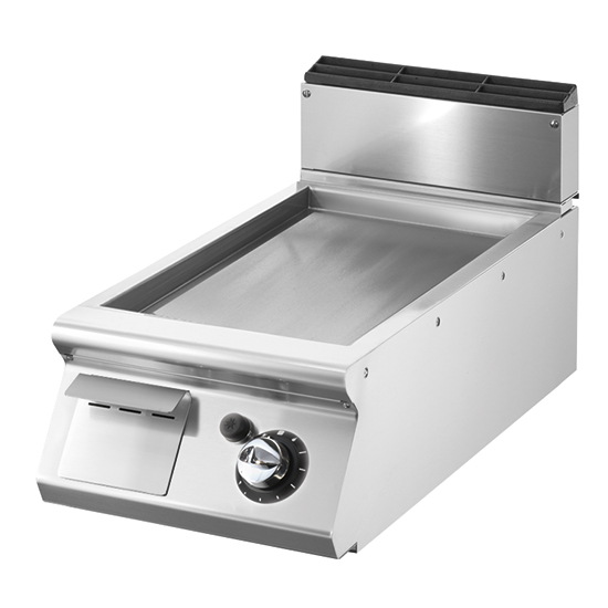 Fry-top gas versione top, piastra liscia