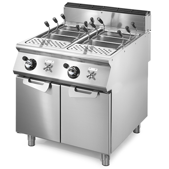 Cuocipasta gas, 2 vasche GN 1/1, capacità 2x 40 litri
